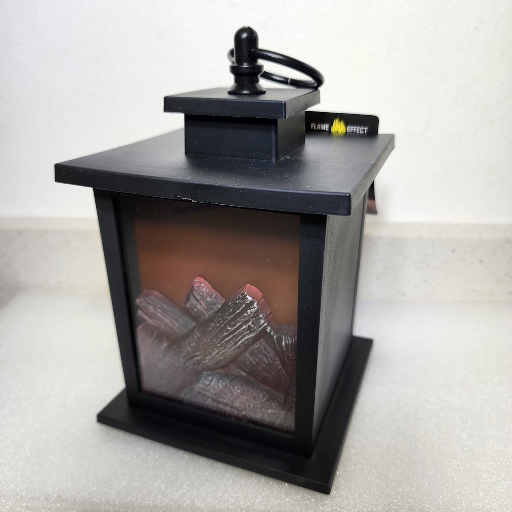 Black Lantern with Flickering Flame Effect. New With Tags - Picture 6 of 8